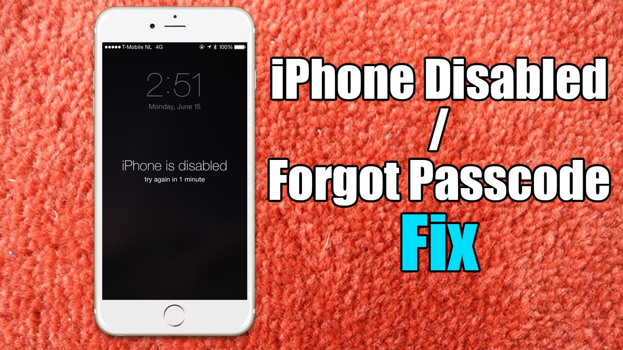 Iphone Disabled / Forgot Passcode iPhone Fix - Hard Reset for iPhone  28/28s/28c/28/28s