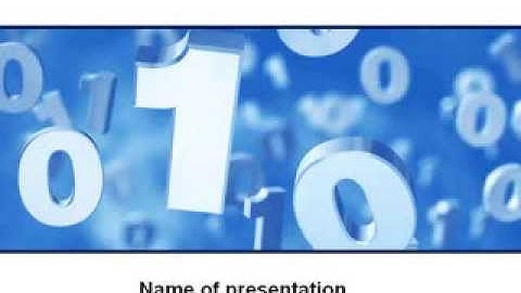 Zero One PowerPoint Template by PoweredTemplate.com