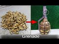 Casting grenade - Trash to treasure . Melting cartridge case - ASMR brass casting.