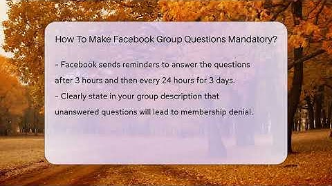 How To Make Facebook Group Questions Mandatory? - Everyday-Networking