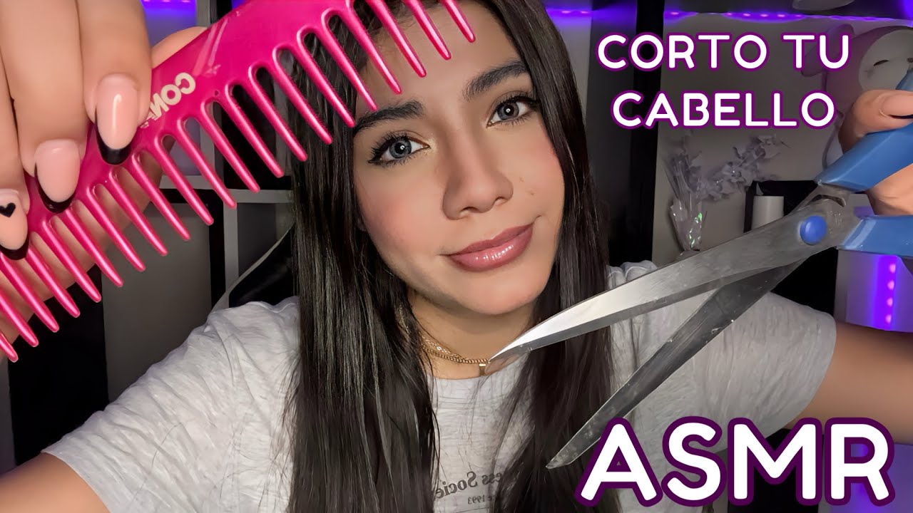 ASMR ROLEPLAY / TE CORTO EL CABELLO Y TE HAGO MASAJES (mouth sounds + visuales)