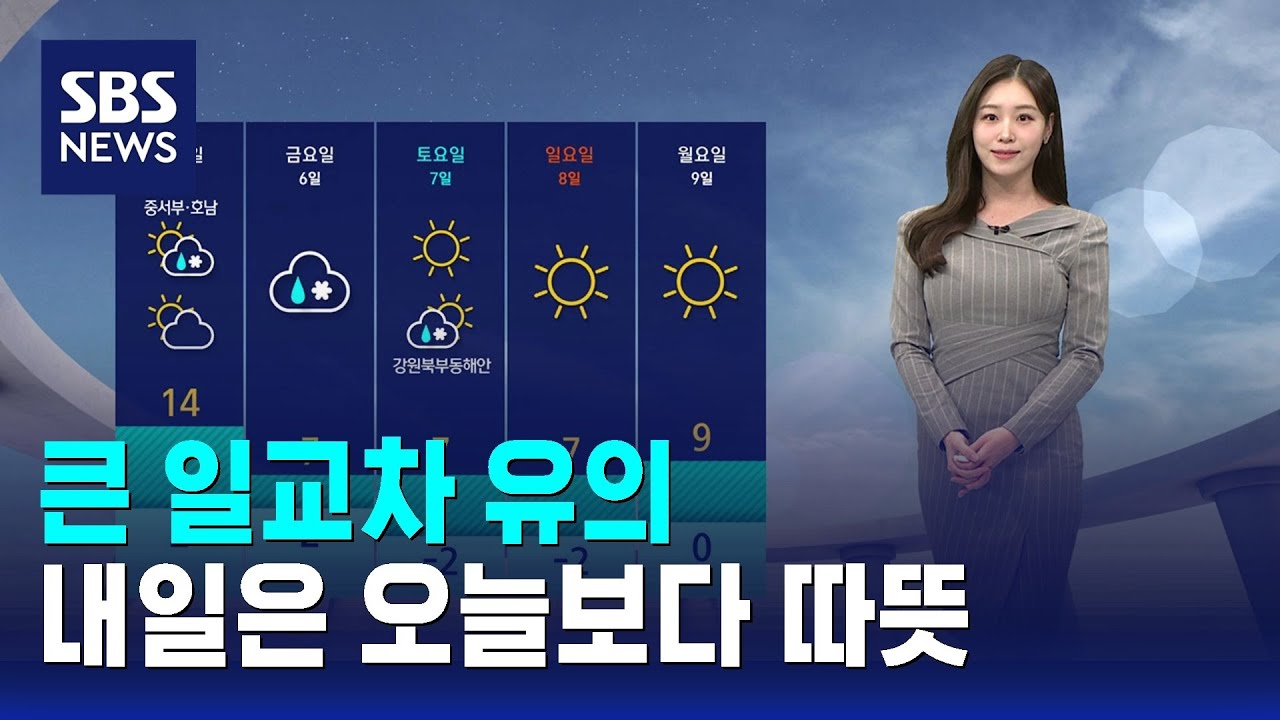 [날씨] 큰 일교차 유의…내일(4일)은 오늘(3일)보다 따뜻 / SBS