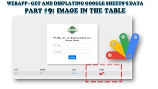 WebApp - Get and Displaying Data from Google Sheets (Part 9: Add Image In The Table)