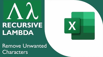 Excel Tutorial: Creating a Recursive Lambda Function to Remove Unwanted Characters💡📊