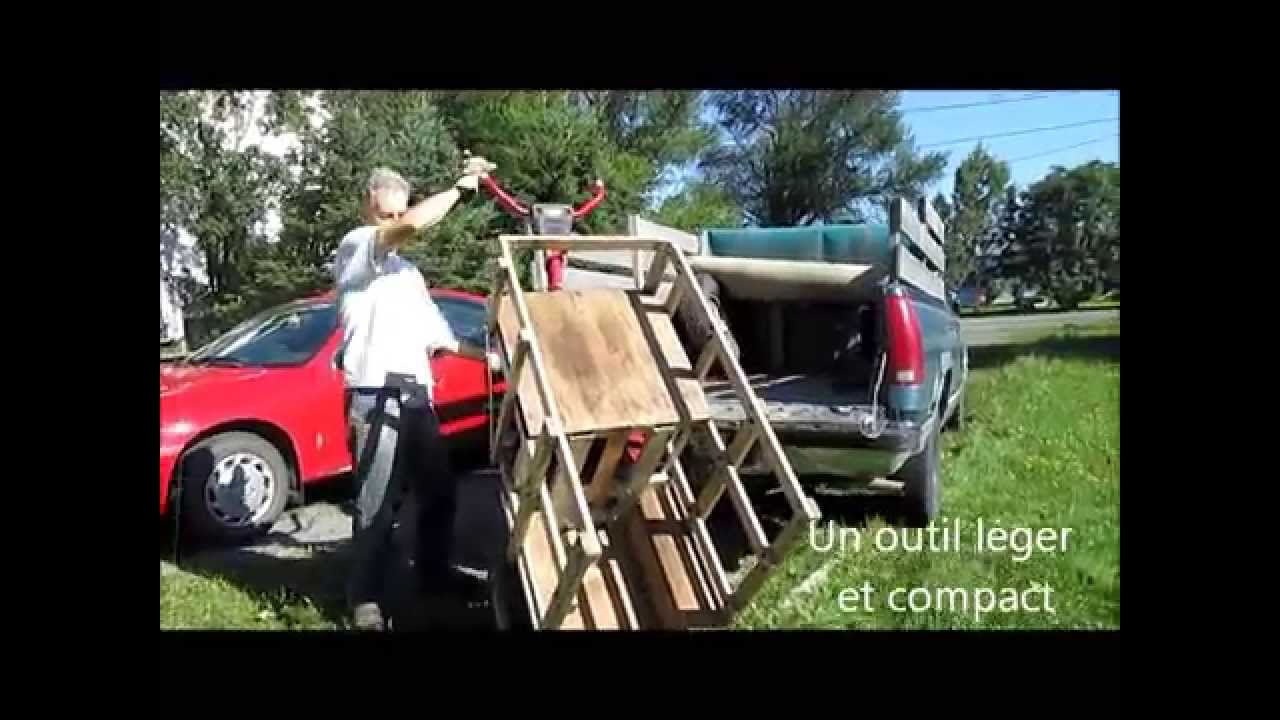 Un débusqueur pour bois de chauffage, invention. youtube