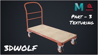 Maya 3D Modeling Tutorial | Platform Trolley | Part - 3 : Texturing | Game Assets Modeling