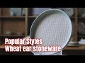 Stoneware dinnerware - Embossed wheat pattern