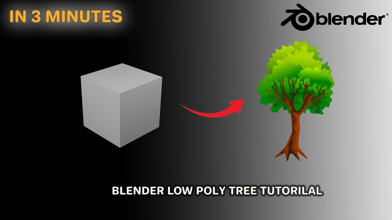 HOW TO MAKE A LOW POLY Tree in 3 MINUTES! | Blender TUTORIAL - YouTube