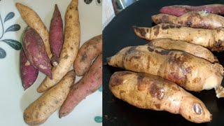 How to roast sweet potato / sweet potato sweet potato को सेकने का अनोखा  तरीका