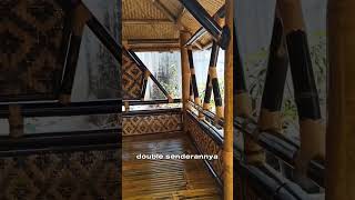 Model Wayang gazebo ukuran 2x2 m. Pemesanan wa 085730526630 #gazebo #bamboo #bamboofurniture #bamboo