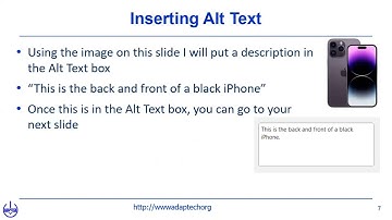 Using Alt Text And the Check Accessibility Features in PowerPoint