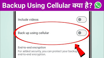 What is Backup Using Cellular Feature in Whatsapp | Chat Backup in Whatsapp 
