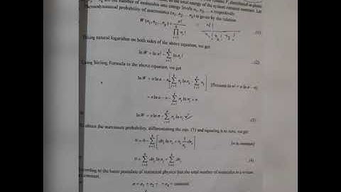 ###Revision" Boltzmann distribution law"   Bsc NM 4th sem