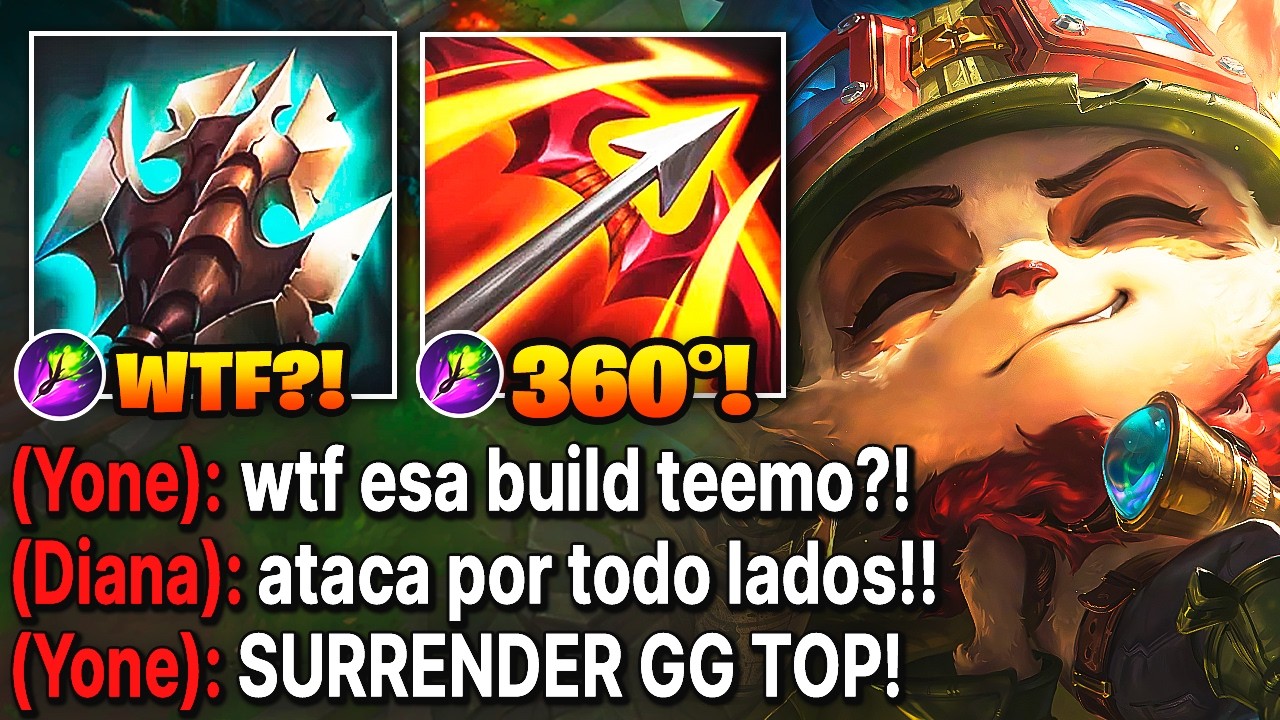 Teemo pero con su build para dar básicos a 360 grados a todos lo enemigos