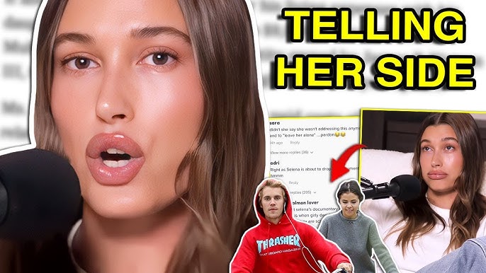 HAILEY BIEBER ADDRESSES SELENA GOMEZ AND JUSTIN BIEBER - YouTube