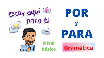 ✅POR y PARA en Español✅👨‍🏫Diferencias de Por y Para✅ Aprender Español💯 Spanish Lessons