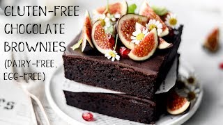 Gluten-free chocolate brownies (dairy-free, egg-free, gluten-free, nut-free)