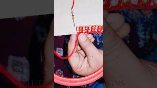 Golden & White Beads Border Design | 🧶 #shorts #viral #handembroidery #saheencreative