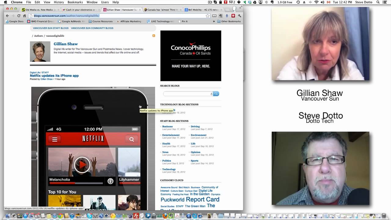 Dotto & Shaw Sept. 18 2012 iPhone 5, New Media and Canadian ISPs productivity tips for programmers