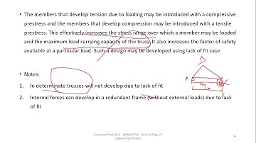 Support settlement, Temperature change&Lack of fit -Structural Analysis