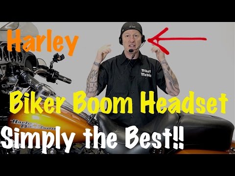 Harley Biker Boom Motorcycle Helmet Music & Communications Headset-Boom Box Integrated