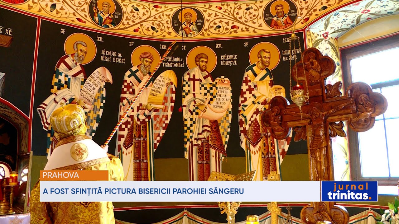 A fost sfințită pictura bisericii Parohiei Sângeru din județul Prahova