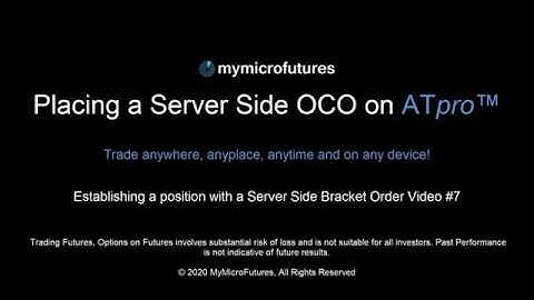 Establishing a Position with a Server Side Bracket Order