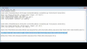 How to use subquery in inserting rows, updating rows and deleting rows using MySQL