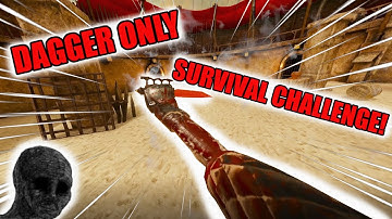 CAN I SURVIVE USING ONLY DAGGERS!? || BLADE AND SORCERY VR U10 SURVIVAL CHALLENGE!