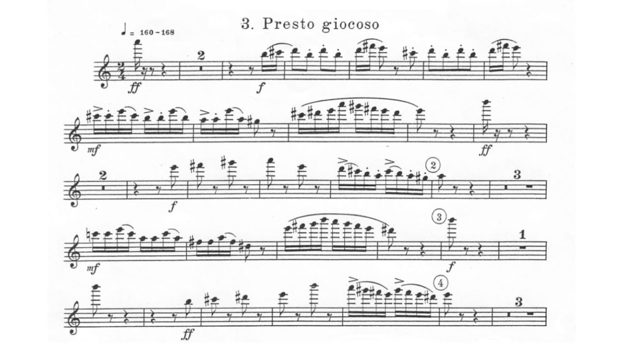 Francis Poulenc - Sonata for Flute and Piano 3rd movt Presto