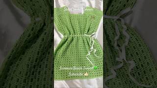 Crochet Summer/Beach Tunic💚 #crochet #summerfashion #summertunic #crochettop #beachdress #beachwear