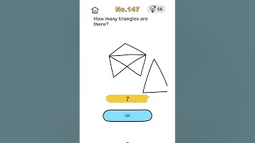 brain out game chapter level 147 | how many triangles are there? (completed)