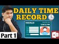 How to create a daily time record in microsoft access  part 1  edcelle john gulfan