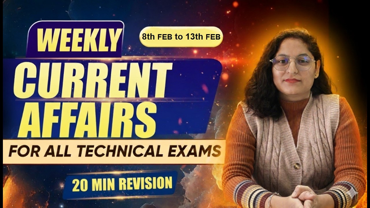 WEEKLY Current Affairs | 8th FEB to 13th FEB | with MCQ'S | By Preeti Mam