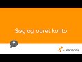 Søg og opret konto