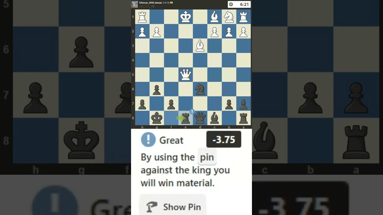 The board is shaking after this bishop move