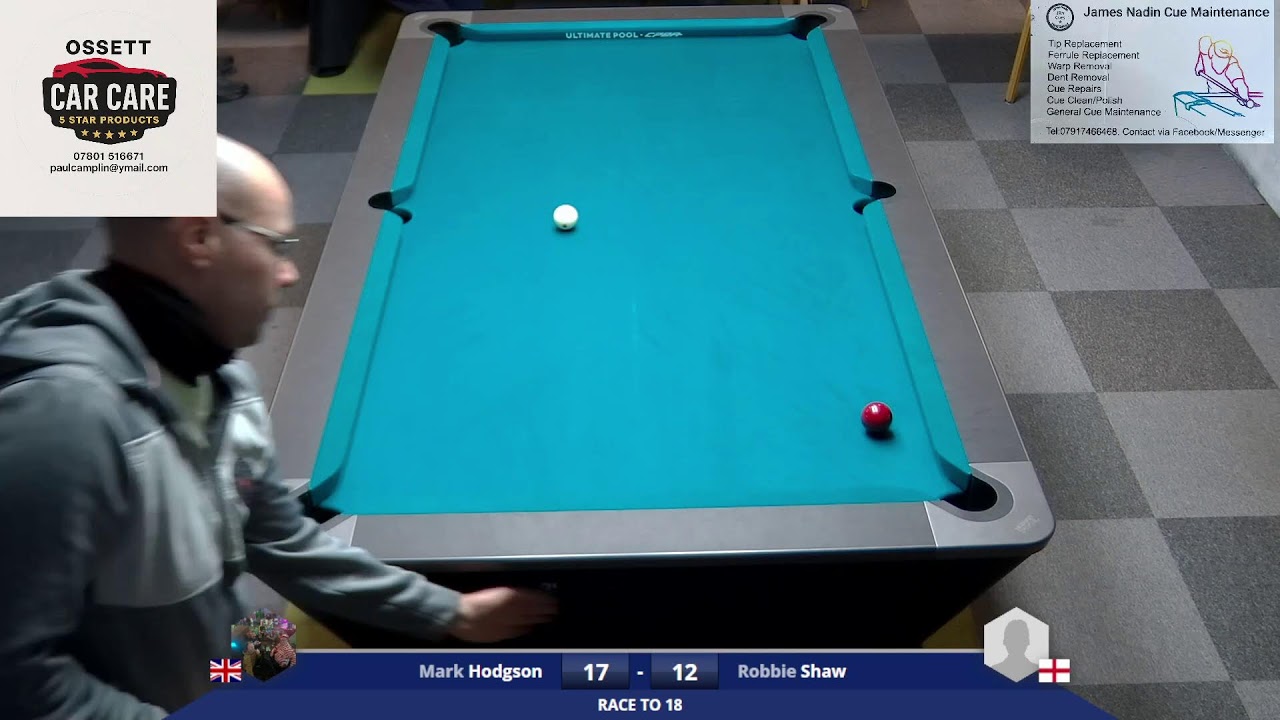 Mark Hodgson vs Robbie Shaw race to 18 £3500 pot