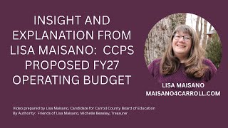 Insight on FY27 Proposed Budget