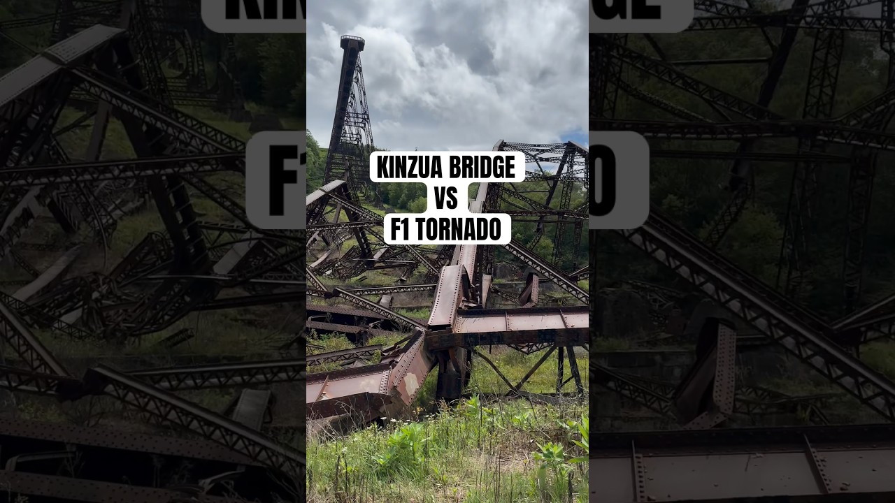 KINZUA RAILROAD Bridge after an F1 tornado. 