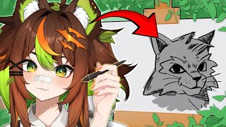 DRAWING VTUBERS AS WARRIOR CATS @FuriFerntail