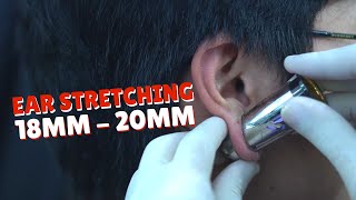 🤯 Cara Meregangkan Cuping Telinga || Ear Stretching 18mm - 20mm || Piercing Indonesia
