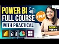 Power bi full course for free with practical projects 3 hours  power bi tutorial 2024 