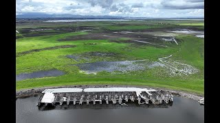 Anchor Marina docks get swept down Taylor Slough on Bethel Island during Sunday's storm