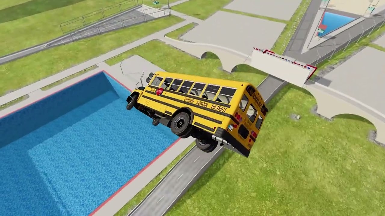 Car vs Diving Pool #6 | BeamNg Drive.