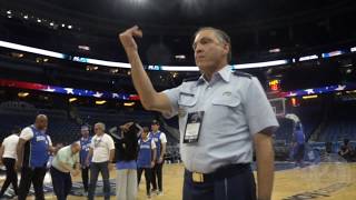 AFJROTC Performs the Color Guard at Orlando Magic Game
