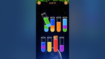 Water Sort Game Level - 72 Without Boosters | Puzzle Games #entertainment #puzzle #games
