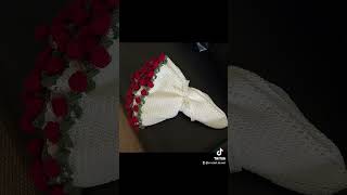 Listo para entrega inmediata Manta de ramo de rosas de ganchillo hecha a mano, #crochet