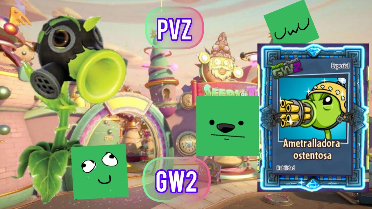 Jugando pvz gw2 con el lanzaguisantes parte 1 - YouTube