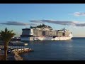 OUR first cruise  MSC Grandiosa  NOV. 2023, Genoa, Marseilles, Barcelona, Malaga...Dji mini 2