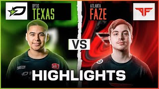 OpTic Texas vs Atlanta FaZe HIGHLIGHTS | CDL Major I Qualifiers